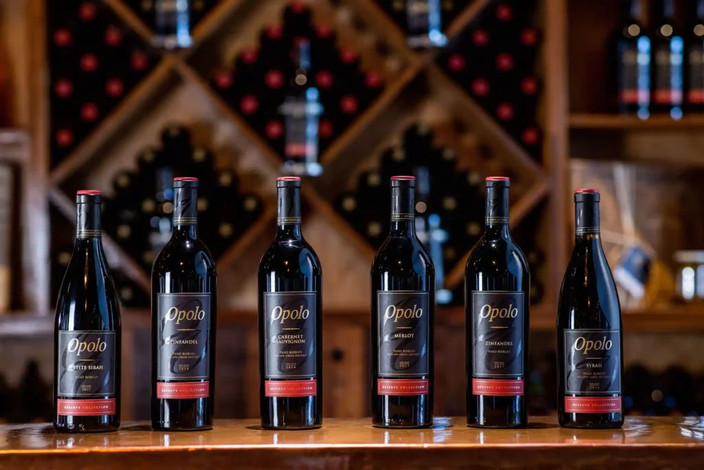 Lineup of Opolo Reserve Collection wine bottles