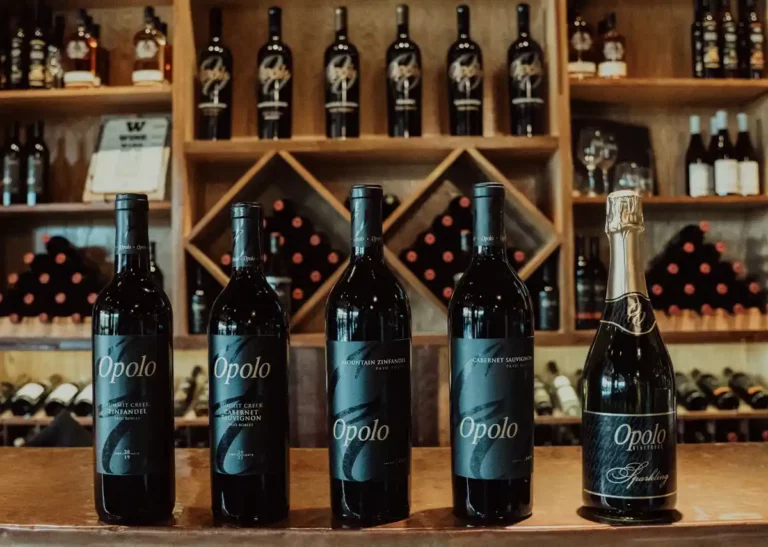 Lineup of Opolo Vineyards wine bottles