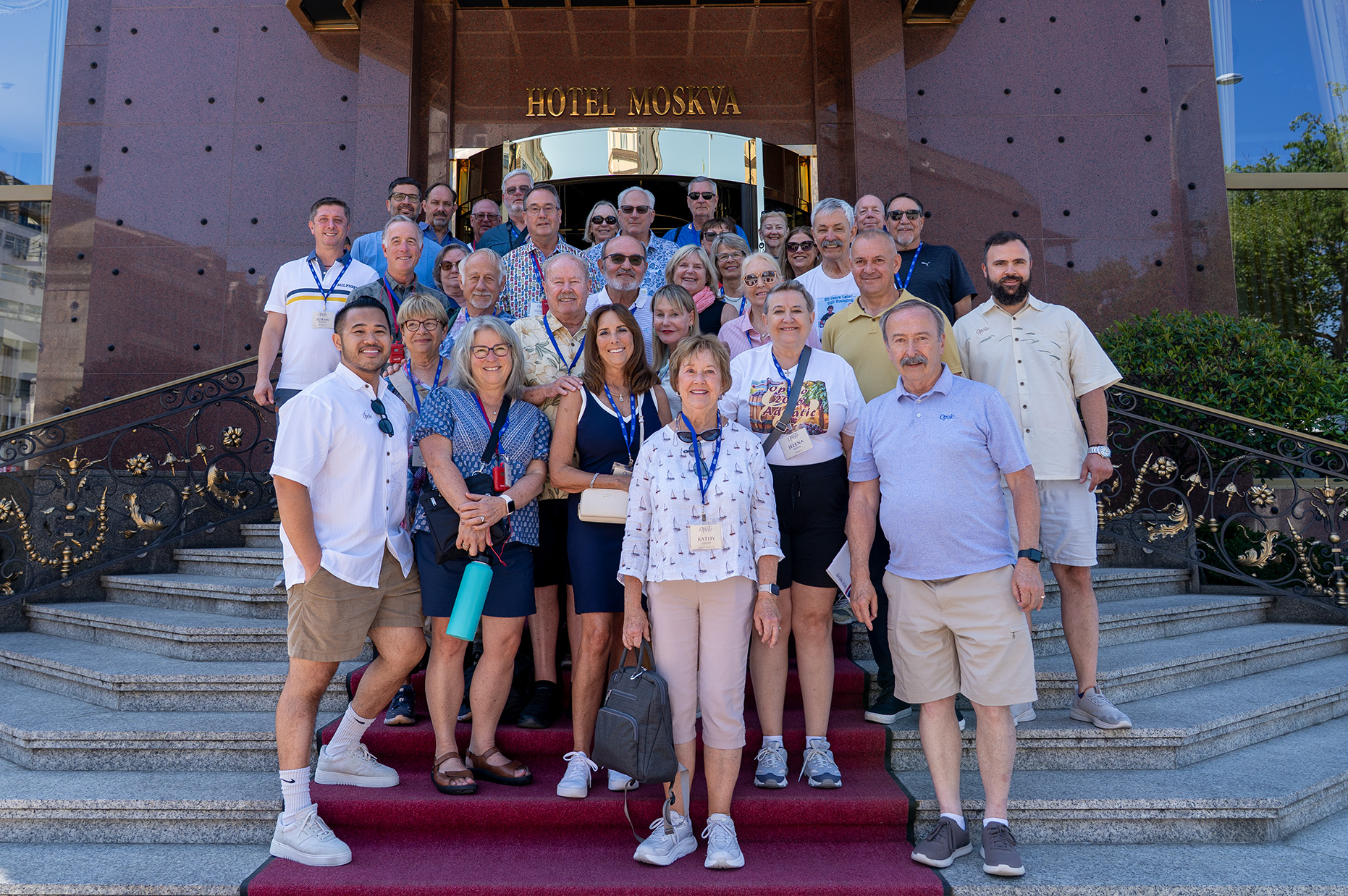 Opolo's Adriatic Tour Group in front of Hotel Moskva